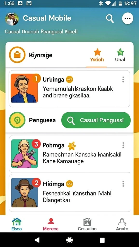 kastoto - Screenshot menunjukkan karakter utama dalam aksi.