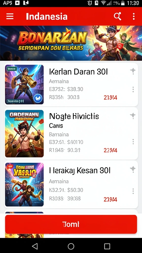nagawin - Tangkapan layar ketiga menunjukkan tampilan menu dengan berbagai pilihan mode permainan.